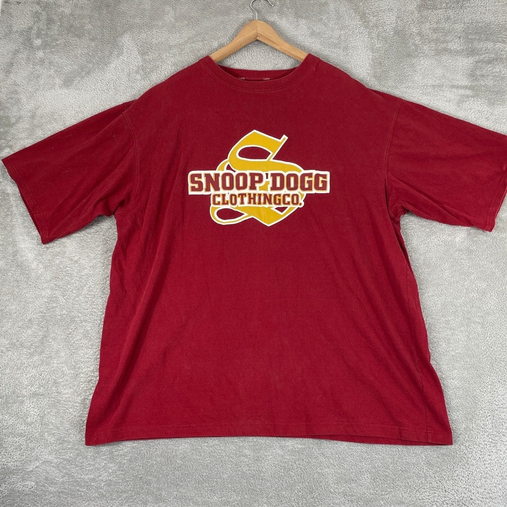 Snoop Dogg Clothing T-Shirt Mens 2XL Red Vintage Y2K Hip Hop Streetwear Rap